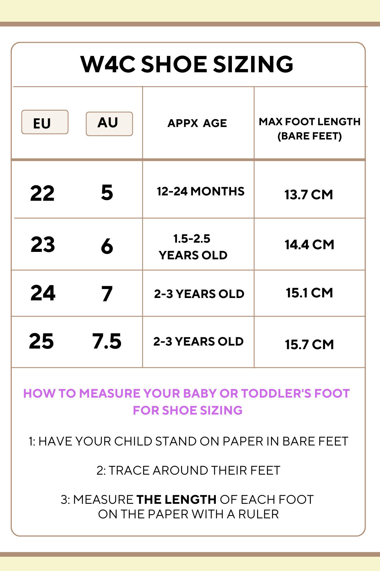 Year Old Shoe Size Age Wonderland4children Toddler Shoes Alicia