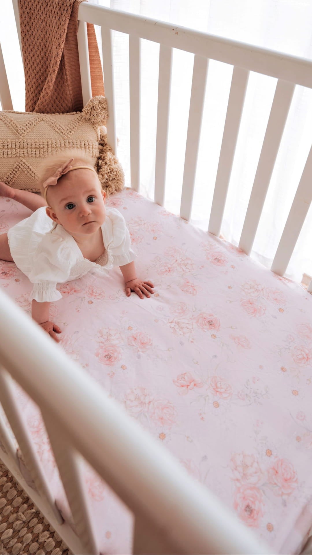 Pink hotsell cot sheets