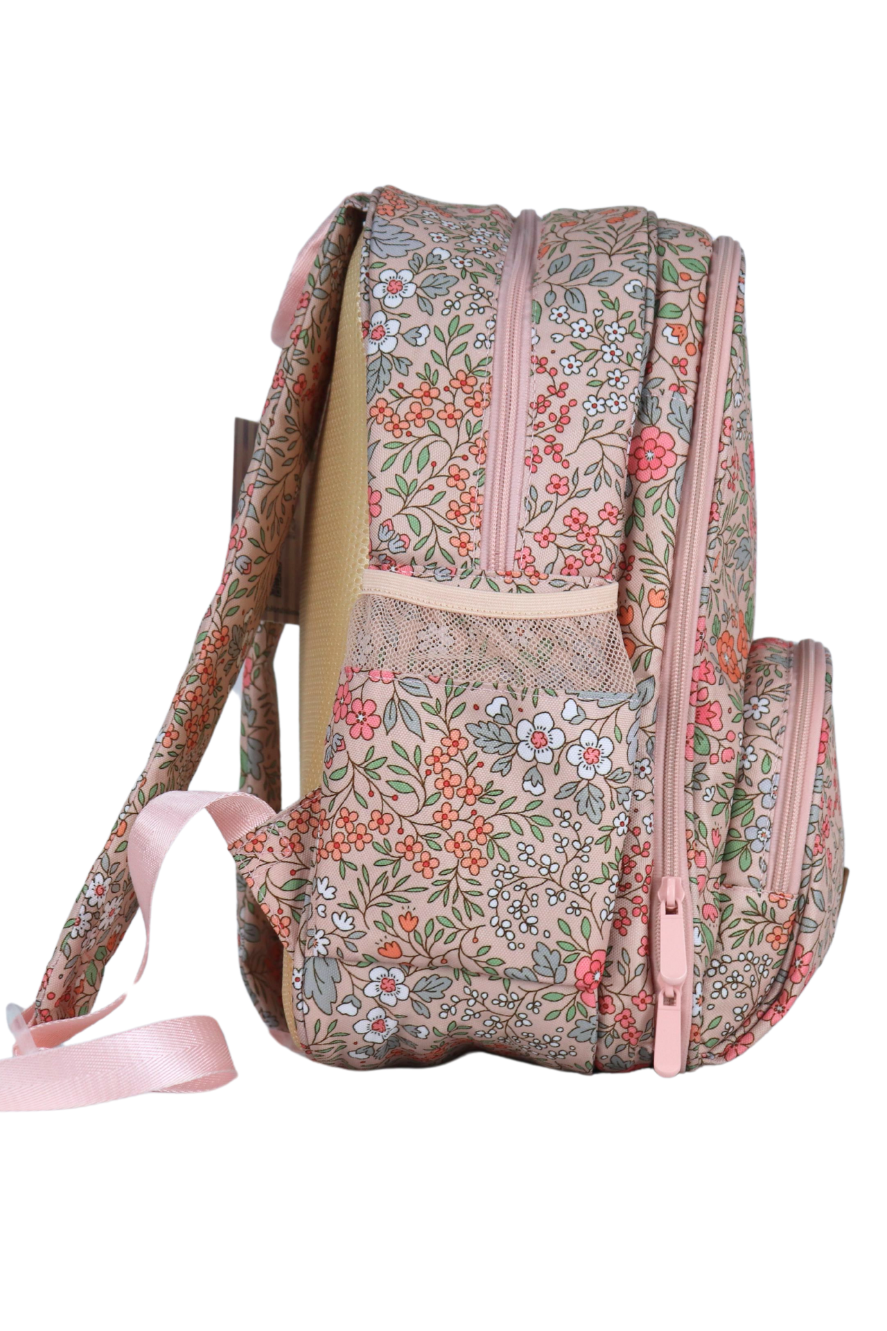 Toddler backpack with soft floral pattern, perfect for preschool or daycare