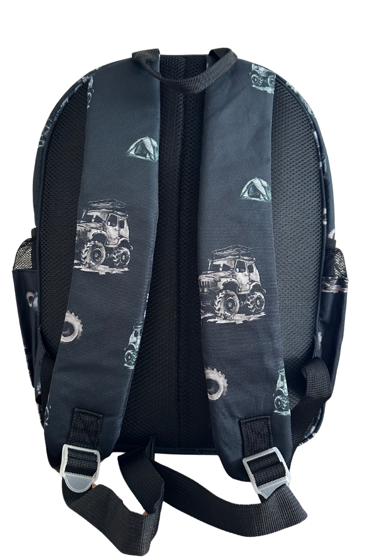 Preschool to primary school boys’ backpack with truck pattern and durable design