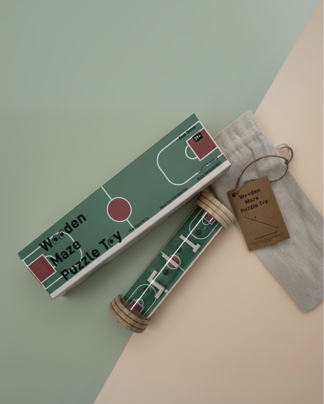 Sports field Wooden Rolling Ball Maze Game – skill-based wooden puzzle toy for kids.