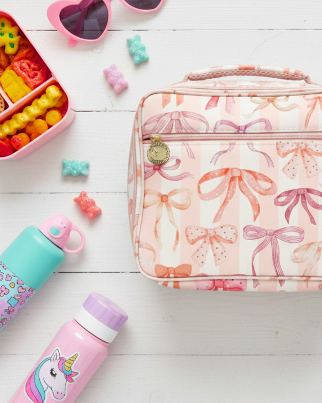 Lunch Bag - PINK BOWS