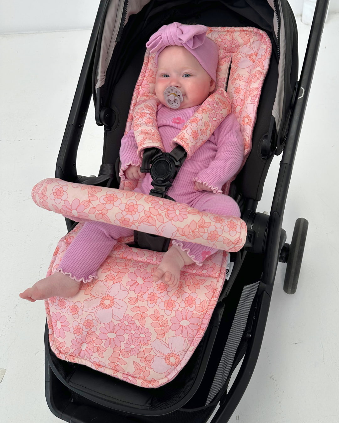 Pink Quilted Pram Liner Universal Pram Liner – Alice Cute Retro