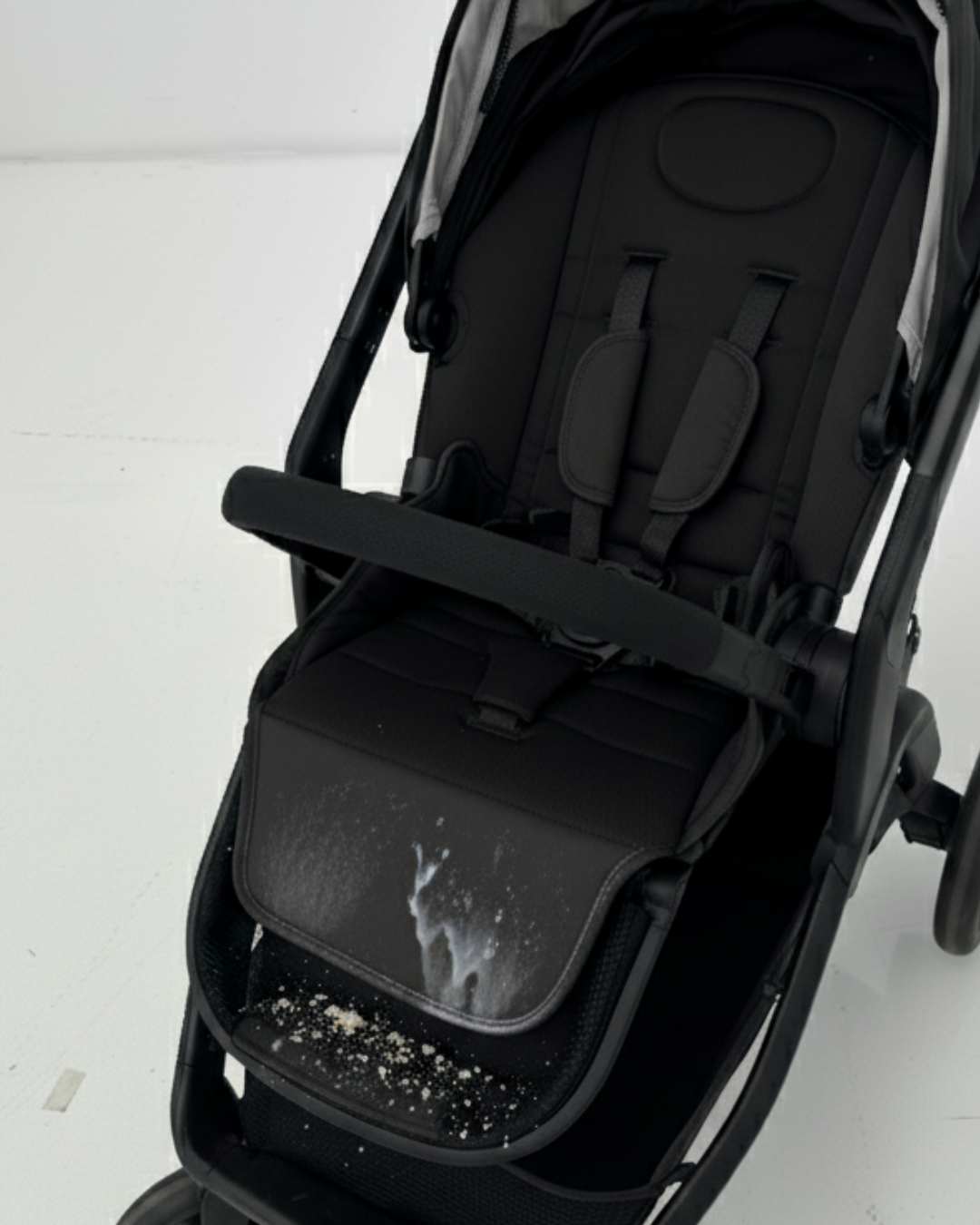 messy pram seat