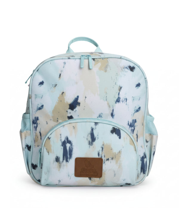 Backpack with abstract pattern on a white background