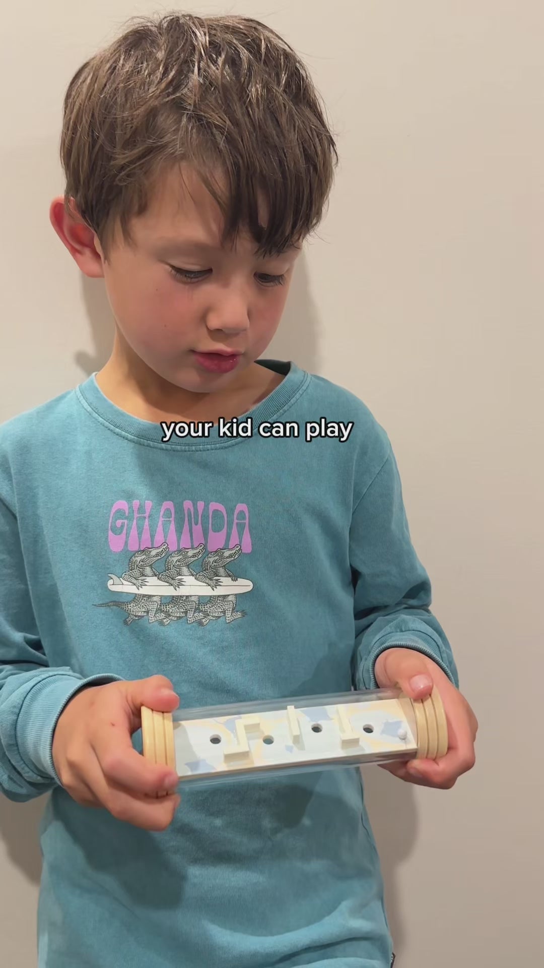 Wooden Rolling Ball Maze Game - DINOSAURS