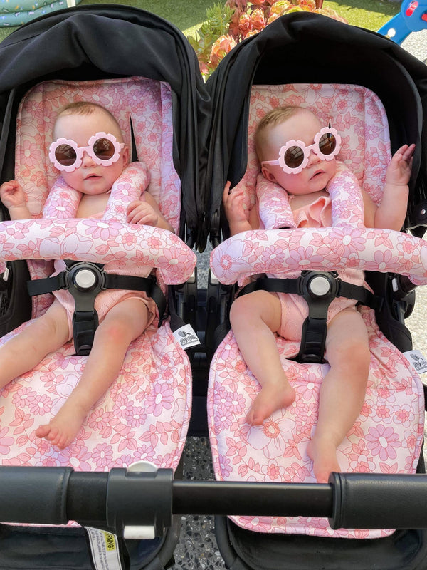 double-pram-sale-floral-pink