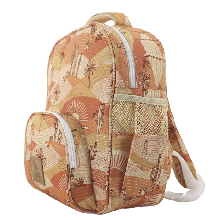    wonderland-4-children-backpack-aspen-mini-toddler-school-daycare-boho-retro-summer-palms-side